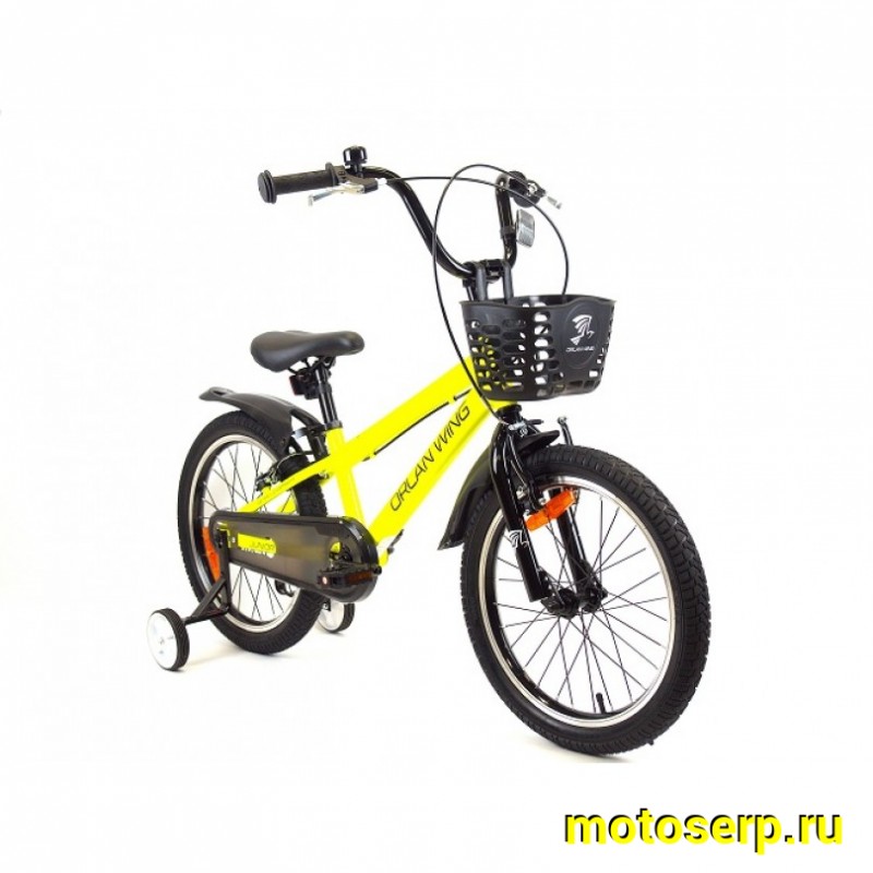 Купить  18" ORLAN WING JUNIOR желтый (Орлан Винг Джуниор) 18"; 1ск; рама-сталь; тормоз-V-brake (шт) (ART купить с доставкой по Москве и России, цена, технические характеристики, комплектация фото  - motoserp.ru