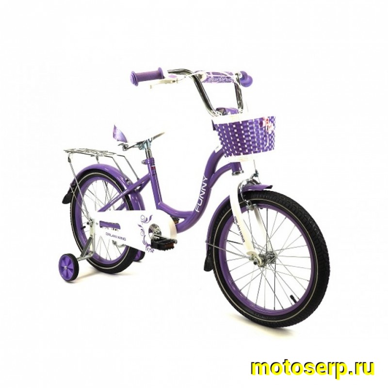 Купить  20" ORLAN WING FUNNY фиолетовый (Орлан Винг Фанни) 20"; 1ск; рама-сталь; тормоз-ножной/V-Brake (шт) (ART купить с доставкой по Москве и России, цена, технические характеристики, комплектация фото  - motoserp.ru