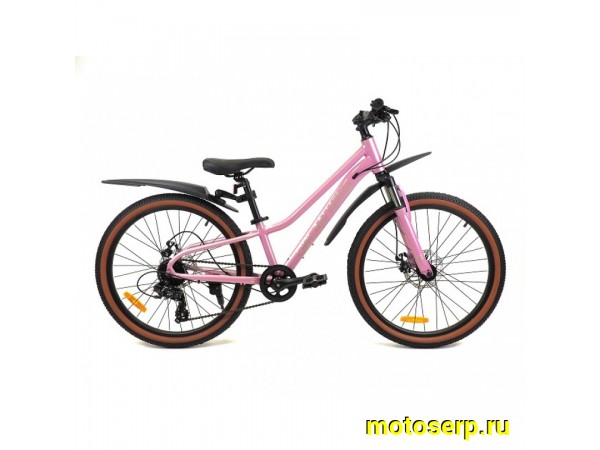 Купить  24" ORLAN WING VENUS 2.0 розовый (Орлан Винг Венус 2.0) 24"; 7ск; рама-алюминий; тормоз-Disk (шт) (ART1 купить с доставкой по Москве и России, цена, технические характеристики, комплектация фото  - motoserp.ru