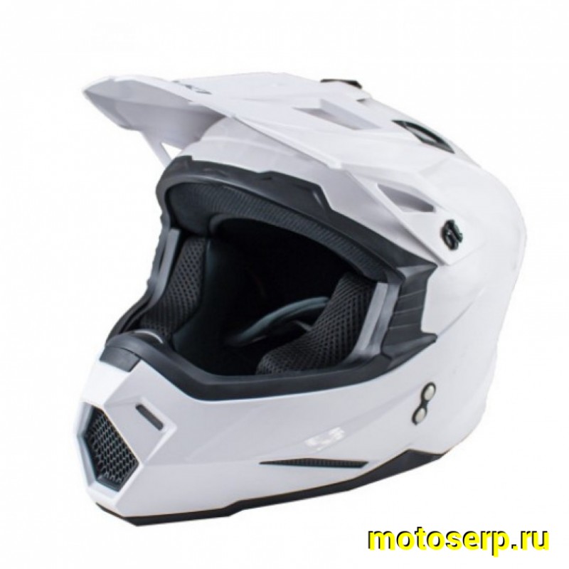 Купить  Шлем Кросс Ataki JK801 Solid белый глянцевый  р-р M  1150гр (шт)  (SM 880-2621 купить с доставкой по Москве и России, цена, технические характеристики, комплектация фото  - motoserp.ru