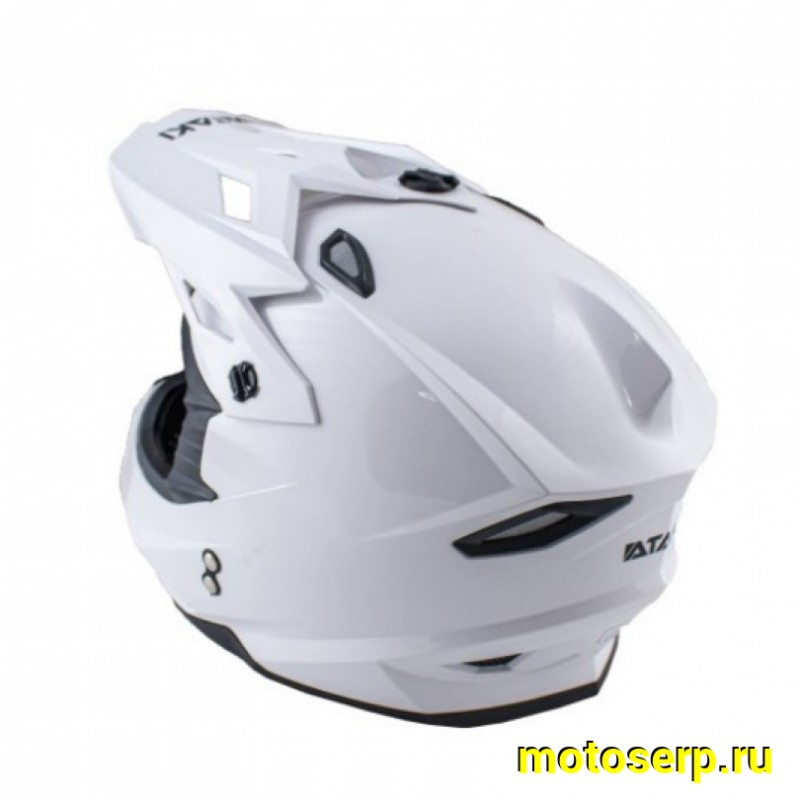 Купить  Шлем Кросс Ataki JK801 Solid белый глянцевый  р-р M  1150гр (шт)  (SM 880-2621 купить с доставкой по Москве и России, цена, технические характеристики, комплектация фото  - motoserp.ru