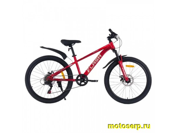 Купить  26" TECH TEAM FLASH красный (14") (Тач Тим Флеш) 26"; 7ск; рама-сталь; тормоз-Disk (шт) (ART1 купить с доставкой по Москве и России, цена, технические характеристики, комплектация фото  - motoserp.ru