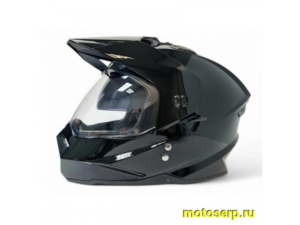 Купить  Шлем Кросс AIM JK802S (мотард) Black Glossy (черный глянцевый) (M) (шт) (AIM 802-001-M купить с доставкой по Москве и России, цена, технические характеристики, комплектация фото  - motoserp.ru
