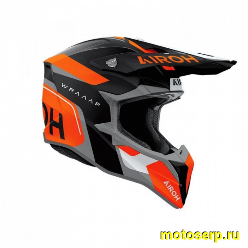 Купить  Шлем Кросс AIROH WRAAAP CONQUER ORANGE MATT (XL) (шт) (AIROH WRAC32-XL купить с доставкой по Москве и России, цена, технические характеристики, комплектация фото  - motoserp.ru