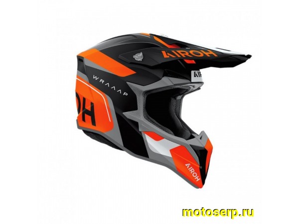 Купить  Шлем Кросс AIROH WRAAAP CONQUER ORANGE MATT (M) (шт) (AIROH WRAC32-M купить с доставкой по Москве и России, цена, технические характеристики, комплектация фото  - motoserp.ru