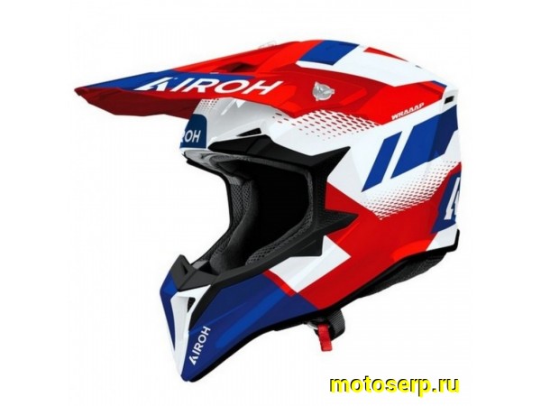 Купить  Шлем Кросс AIROH WRAAAP VISION RED/BLUE GLOSS (XL) (шт) (AIROH WRAV55-XL купить с доставкой по Москве и России, цена, технические характеристики, комплектация фото  - motoserp.ru