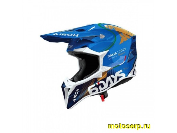 Купить  Шлем Кросс AIROH WRAAAP 6DAYS ITALY 2025 (L) (шт) (AIROH WRASDIT25-L купить с доставкой по Москве и России, цена, технические характеристики, комплектация фото  - motoserp.ru