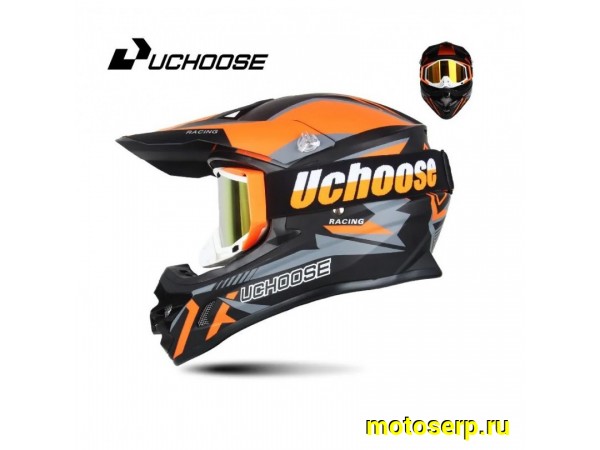 Купить  Шлем Кросс UCHOOSE (L) с очками в комплекте (шт) (O-N купить с доставкой по Москве и России, цена, технические характеристики, комплектация фото  - motoserp.ru