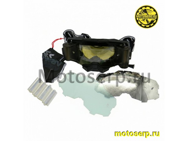 Купить  Очки мото Кросс 100% MX ARMEGA Black с перемоткой (4 бабины в комплекте) (реплика) (шт) (Кокурин  купить с доставкой по Москве и России, цена, технические характеристики, комплектация фото  - motoserp.ru