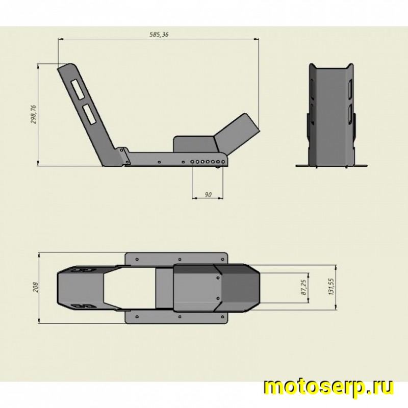 Купить  Крепление мотоцикла в прицепе (ловушка для колеса) модель 01 графит (компл.) (O-N купить с доставкой по Москве и России, цена, технические характеристики, комплектация фото  - motoserp.ru
