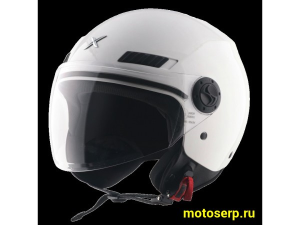 Купить  Шлем открытый  со стеклом AXOR KIOTO SOLID, цвет белый (XL) (шт) (Bajaj AXR-KIO-SLD-W-E купить с доставкой по Москве и России, цена, технические характеристики, комплектация фото  - motoserp.ru