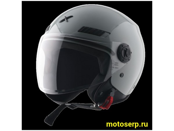 Купить  Шлем открытый  со стеклом AXOR KIOTO SOLID, цвет серый (L) (шт) (Bajaj AXR-KIO-SLD-NGR-E купить с доставкой по Москве и России, цена, технические характеристики, комплектация фото  - motoserp.ru