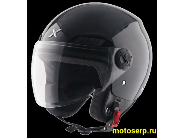 Купить  Шлем открытый  со стеклом AXOR KIOTO SOLID, цвет черный (XL) (шт) (Bajaj AXR-KIO-SLD-K-E купить с доставкой по Москве и России, цена, технические характеристики, комплектация фото  - motoserp.ru