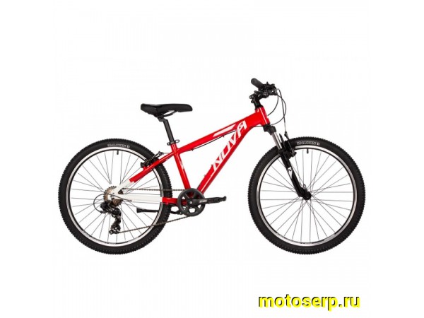Купить  24" NOVATRACK EXTREME красный (13") (НОВАТРЕК ЭКСТРИМ) 24"; 7ск; рама-алюм; тормоз-V-Brake (шт) (ART купить с доставкой по Москве и России, цена, технические характеристики, комплектация фото  - motoserp.ru
