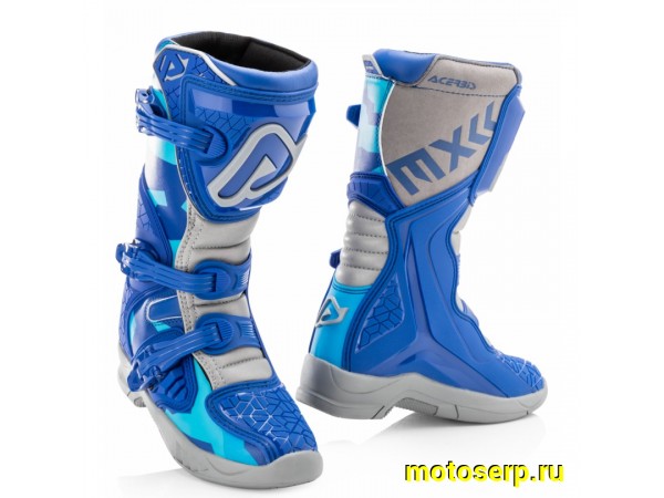 Купить  Мотоботы кросс. ACERBIS X-TEAM JR Blue/Grey , р-р 34" (NQ) (пар) (0 купить с доставкой по Москве и России, цена, технические характеристики, комплектация фото  - motoserp.ru
