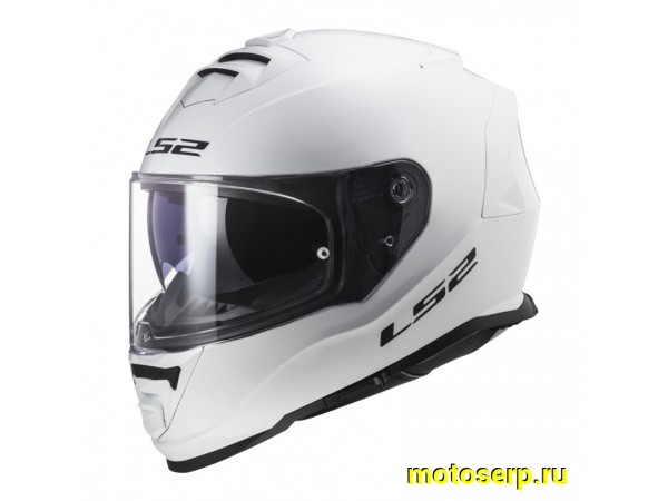 Купить  Шлем закрытый LS2 FF800 STORM II SOLID Gloss White (M) интеграл (шт) (LS2 купить с доставкой по Москве и России, цена, технические характеристики, комплектация фото  - motoserp.ru