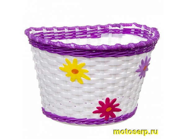 Купить  Корзина передняя ДЕТСКАЯ на руль ПЛАСТИК (мягкая, крепление на хомутах) Вело (шт) (ART купить с доставкой по Москве и России, цена, технические характеристики, комплектация фото  - motoserp.ru
